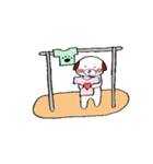 白い丸犬の日常（個別スタンプ：34）