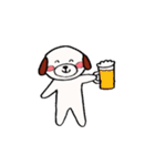 白い丸犬の日常（個別スタンプ：39）