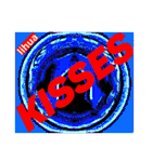 KISSES stamp and XOXO stamp of lihua（個別スタンプ：13）