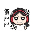 Wearing a headset girl and owl 2（個別スタンプ：6）