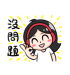 Wearing a headset girl and owl 2（個別スタンプ：8）