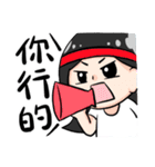Wearing a headset girl and owl 2（個別スタンプ：13）