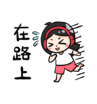 Wearing a headset girl and owl 2（個別スタンプ：16）