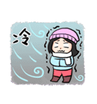Wearing a headset girl and owl 2（個別スタンプ：32）