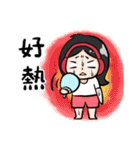 Wearing a headset girl and owl 2（個別スタンプ：33）
