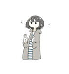 少女と休日スタンプ（個別スタンプ：3）