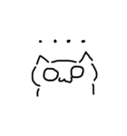 表情が変わらない猫（個別スタンプ：4）