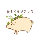農場のかわいい豚さん（個別スタンプ：11）