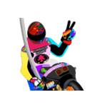 Moto Race Rainbow-colored Riders 96 @02（個別スタンプ：17）