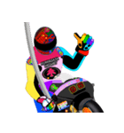 Moto Race Rainbow-colored Riders 96 @02（個別スタンプ：22）