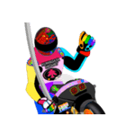 Moto Race Rainbow-colored Riders 96 @02（個別スタンプ：25）