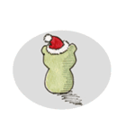 水彩画カエルのクリスマス（個別スタンプ：6）