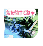 旧車でバイクでブンブンブーン！（個別スタンプ：13）