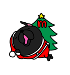 黒プチブラバンソンのクリスマススタンプ（個別スタンプ：10）