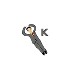 動く中年男I（個別スタンプ：3）