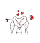mismatched ears rabbit！！（個別スタンプ：12）