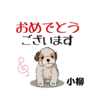 小柳さん用の名前スタンプ・子犬イラスト（個別スタンプ：15）