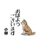 小柳さん用の名前スタンプ・子犬イラスト（個別スタンプ：17）