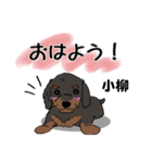 小柳さん用の名前スタンプ・子犬イラスト（個別スタンプ：18）