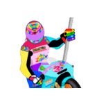 Moto Race Rainbow-colored Riders 31 @02（個別スタンプ：6）