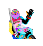 Moto Race Rainbow-colored Riders 31 @02（個別スタンプ：18）