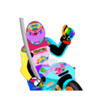 Moto Race Rainbow-colored Riders 31 @02（個別スタンプ：25）