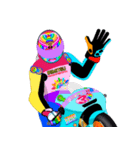 Moto Race Rainbow-colored Riders 31 @02（個別スタンプ：31）