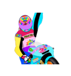 Moto Race Rainbow-colored Riders 31 @02（個別スタンプ：34）