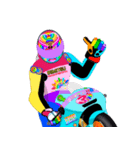 Moto Race Rainbow-colored Riders 31 @02（個別スタンプ：35）