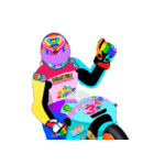 Moto Race Rainbow-colored Riders 31 @02（個別スタンプ：40）