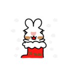 Rabbit Der ＆ Apple (X'mas ＆ New Year)（個別スタンプ：1）