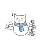 Blucat with Winter（個別スタンプ：17）