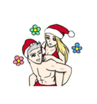 Muscle Oppa ＆ Blonde lady Christmas（個別スタンプ：16）