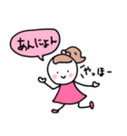 ♪韓国語♪（ピンクver）（個別スタンプ：1）
