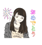愉快な学生スタンプ（個別スタンプ：34）