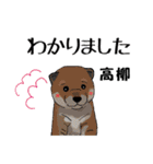 高柳さん用の名前スタンプ・子犬イラスト（個別スタンプ：5）