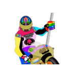 Moto Race Rainbow-colored Riders 461 @02（個別スタンプ：6）