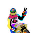 Moto Race Rainbow-colored Riders 461 @02（個別スタンプ：32）