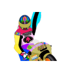 Moto Race Rainbow-colored Riders 461 @02（個別スタンプ：34）