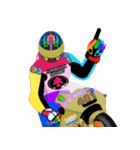 Moto Race Rainbow-colored Riders 461 @02（個別スタンプ：36）