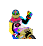 Moto Race Rainbow-colored Riders 461 @02（個別スタンプ：40）