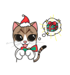 クリスマスの猫（個別スタンプ：1）