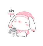 Winter Love Couple Rabbit（個別スタンプ：36）