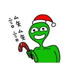 Green Naughty Alien-Merry Christmas！ (2)（個別スタンプ：2）