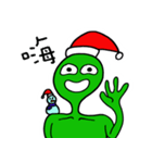 Green Naughty Alien-Merry Christmas！ (2)（個別スタンプ：3）