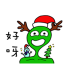 Green Naughty Alien-Merry Christmas！ (2)（個別スタンプ：10）