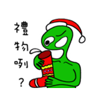 Green Naughty Alien-Merry Christmas！ (2)（個別スタンプ：13）