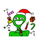 Green Naughty Alien-Merry Christmas！ (2)（個別スタンプ：17）