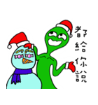 Green Naughty Alien-Merry Christmas！ (2)（個別スタンプ：19）