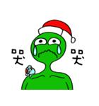 Green Naughty Alien-Merry Christmas！ (2)（個別スタンプ：20）